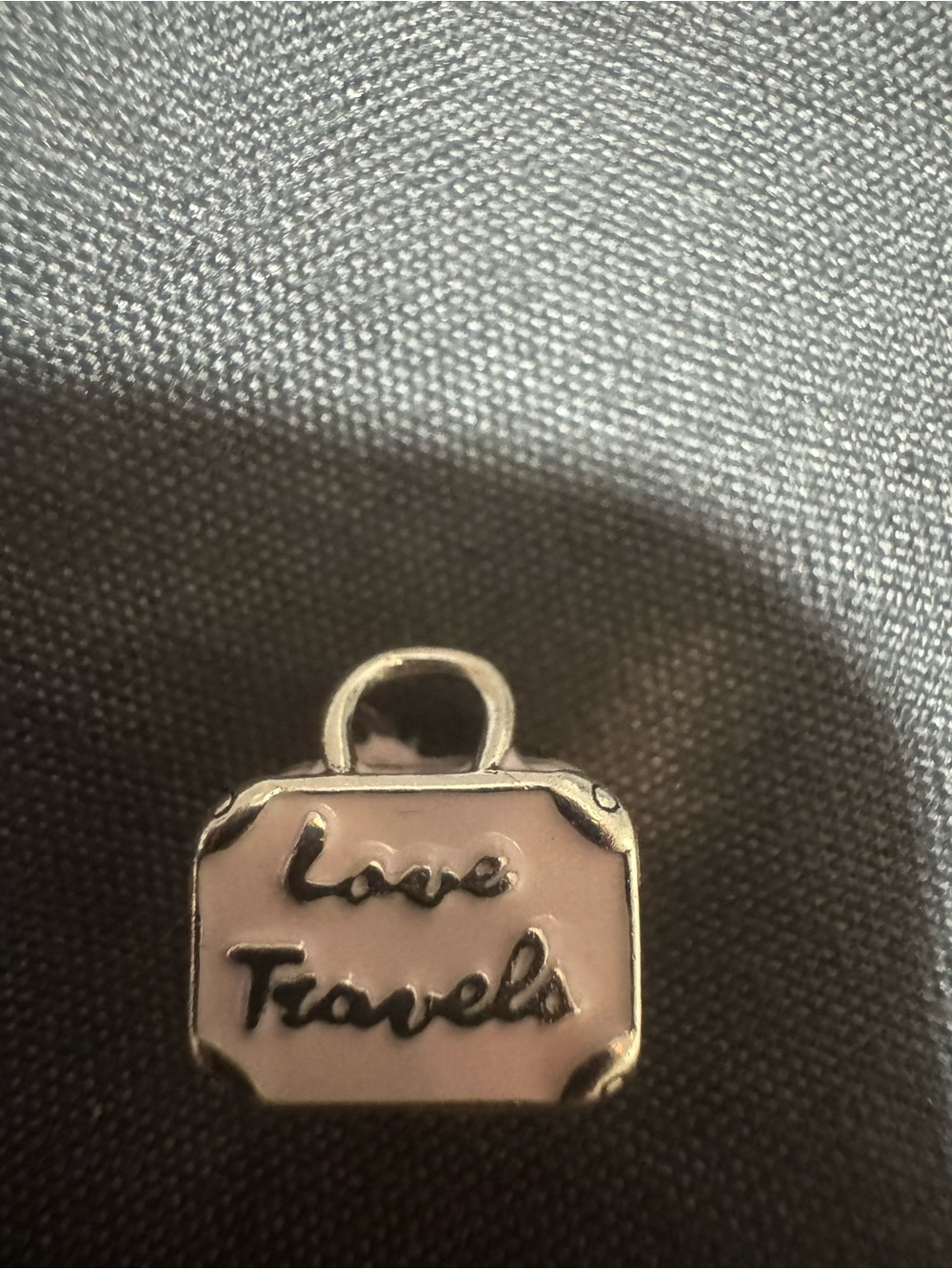 Pandora Charm Pendant - Pink 'Love Travels' Luggage Design